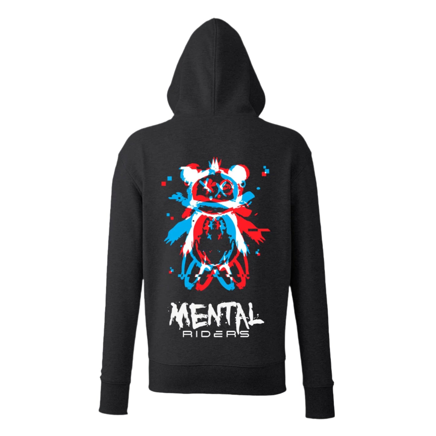 Mental Glitch Hoodie - Red/Blue