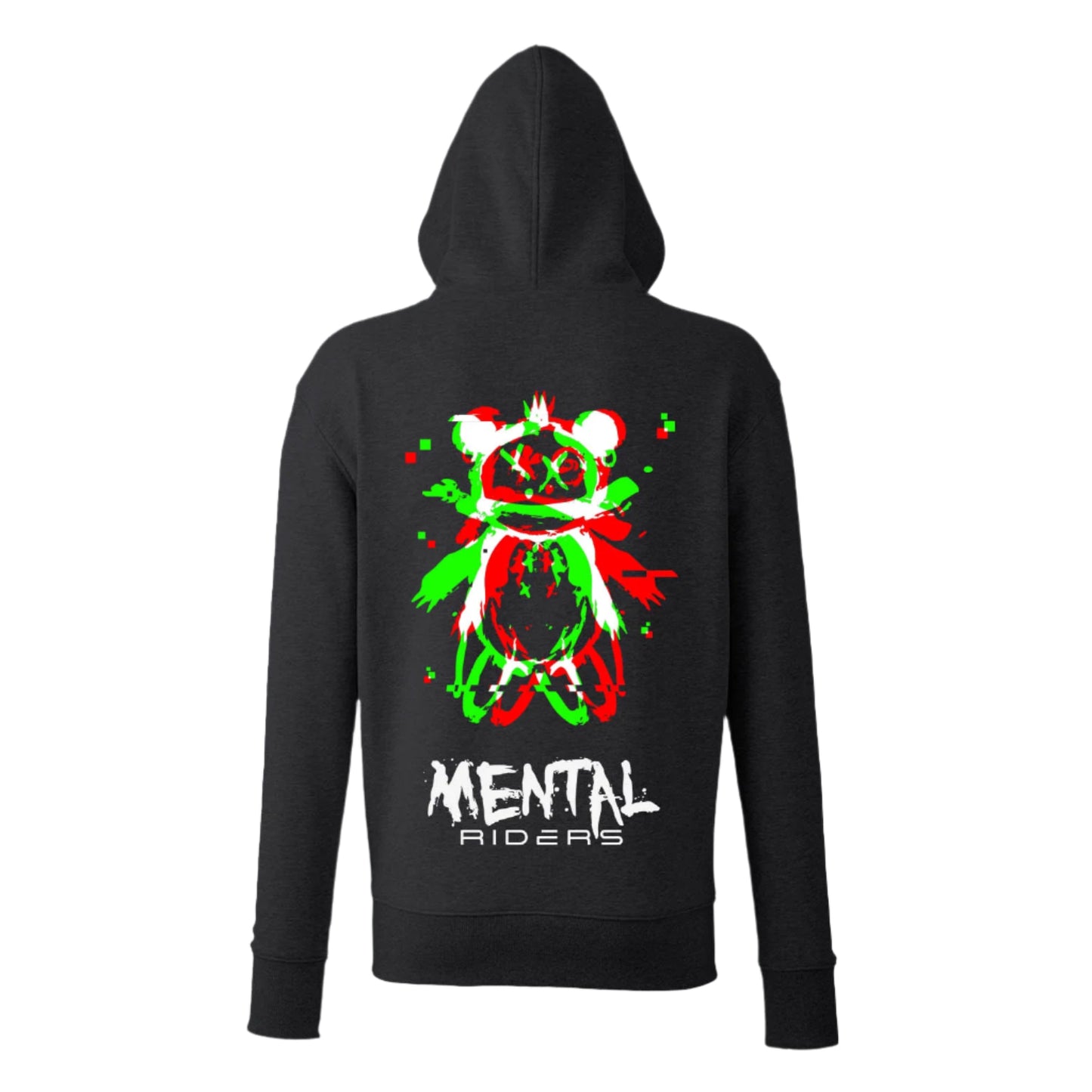 Mental Glitch Hoodie - Red/Green