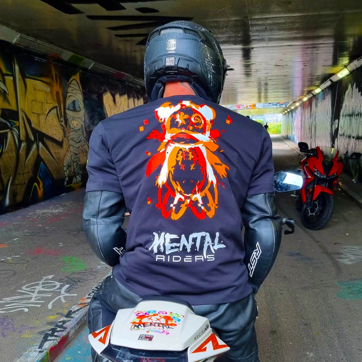 Mental Glitch Hoodie - Red/Orange