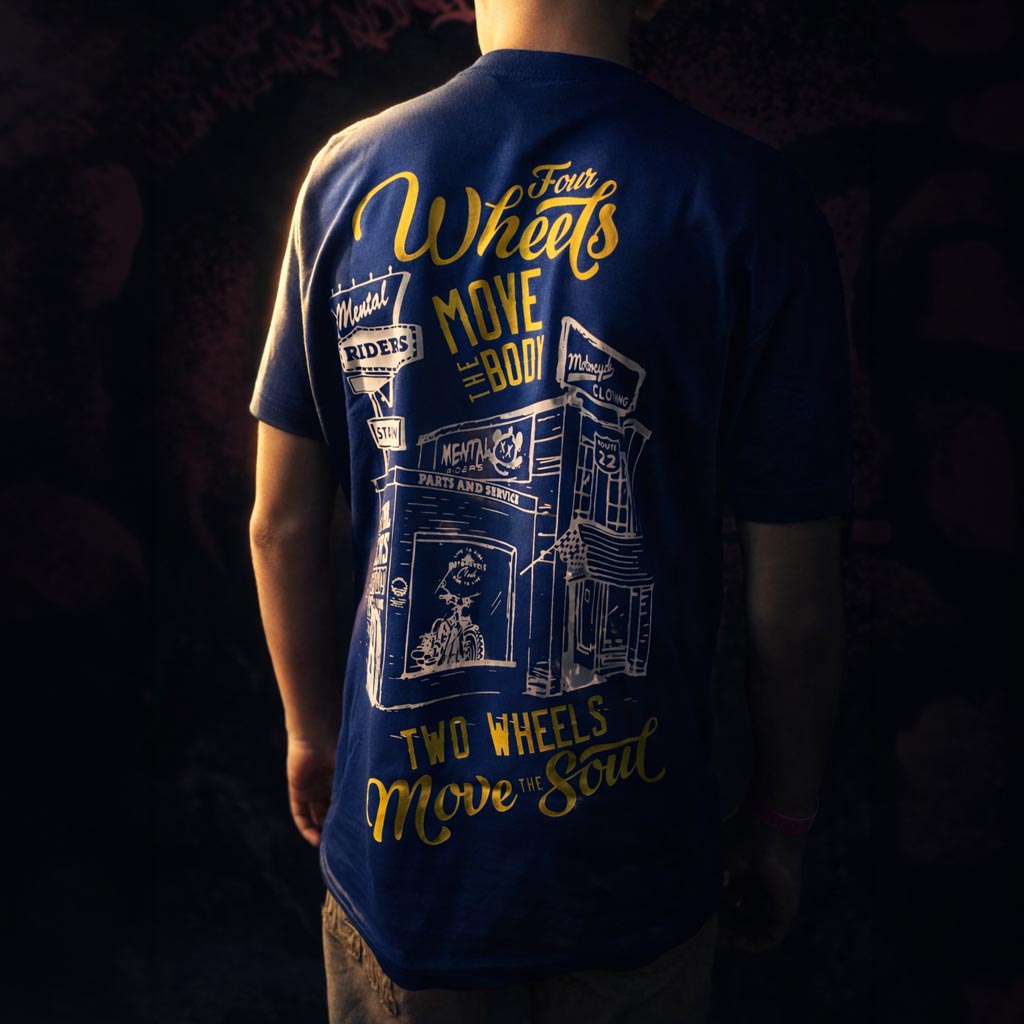 MR Everyday T-Shirt Garage Design in blue