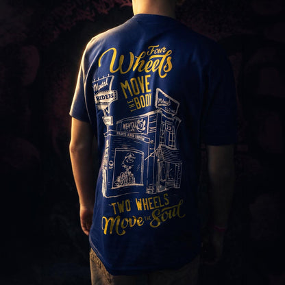 MR Everyday T-Shirt Garage Design in blue