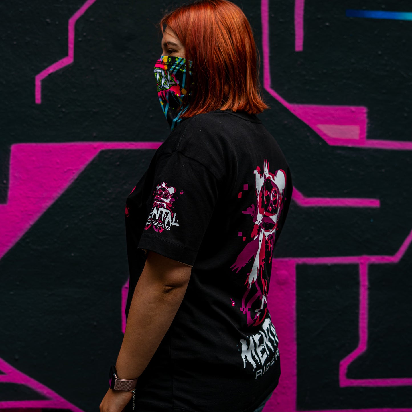 Mental Glitch T-Shirt - Pink/Purple